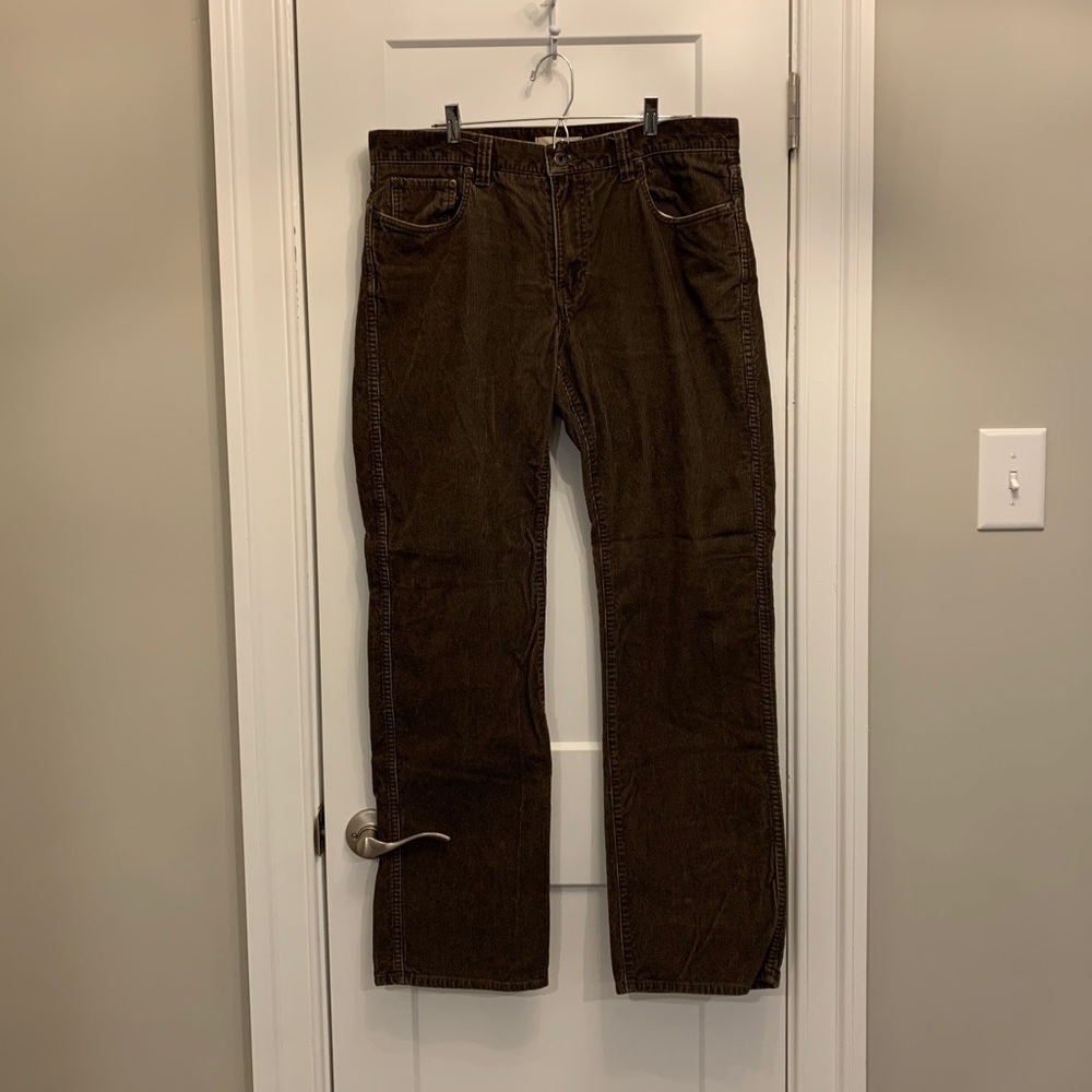 L.L. Bean Men’s Brown Corduroy Pants 36W/34INS